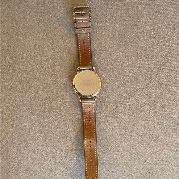 Coach Taupe Leather Strap Watch with Grey Sunray Dial - Picture 5 of 12